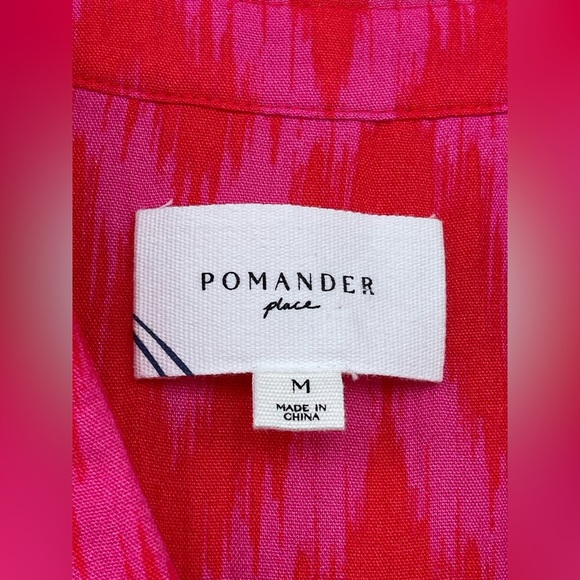 POMANDER PLACE Hot Pink Ikat Kenzo Dress size medium - Picture 6 of 10